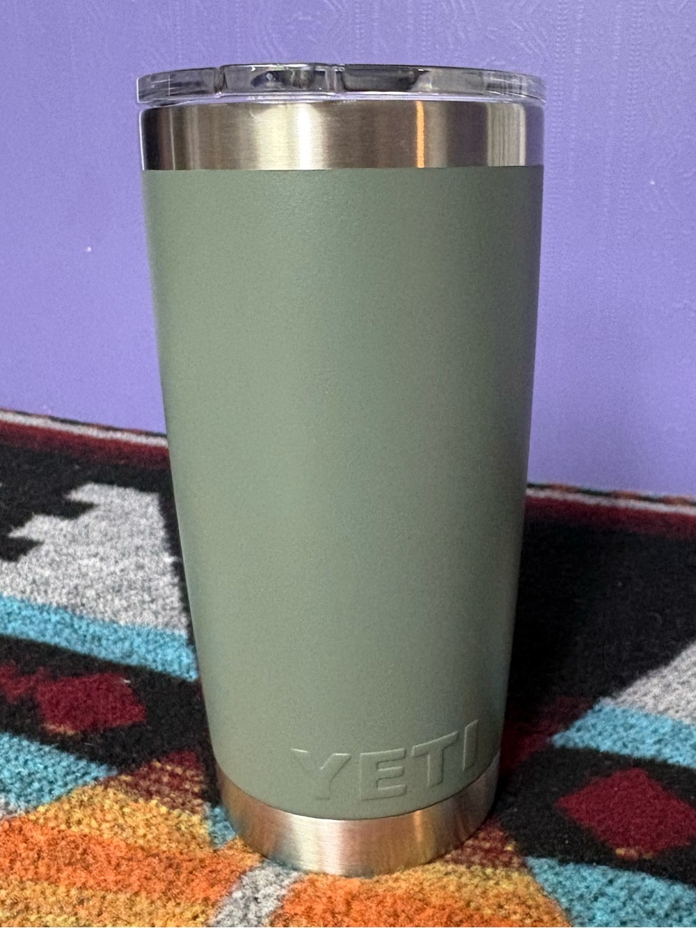 Yeti Stainless Steel Tumbler - Brushed Silver Finish